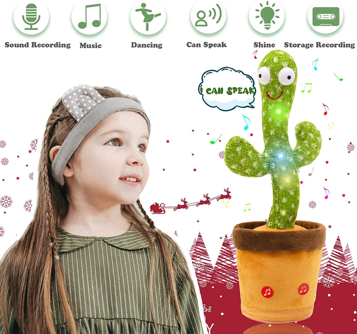 🌵 Dancing & Talking Cactus Toy – Interactive Musical Plush