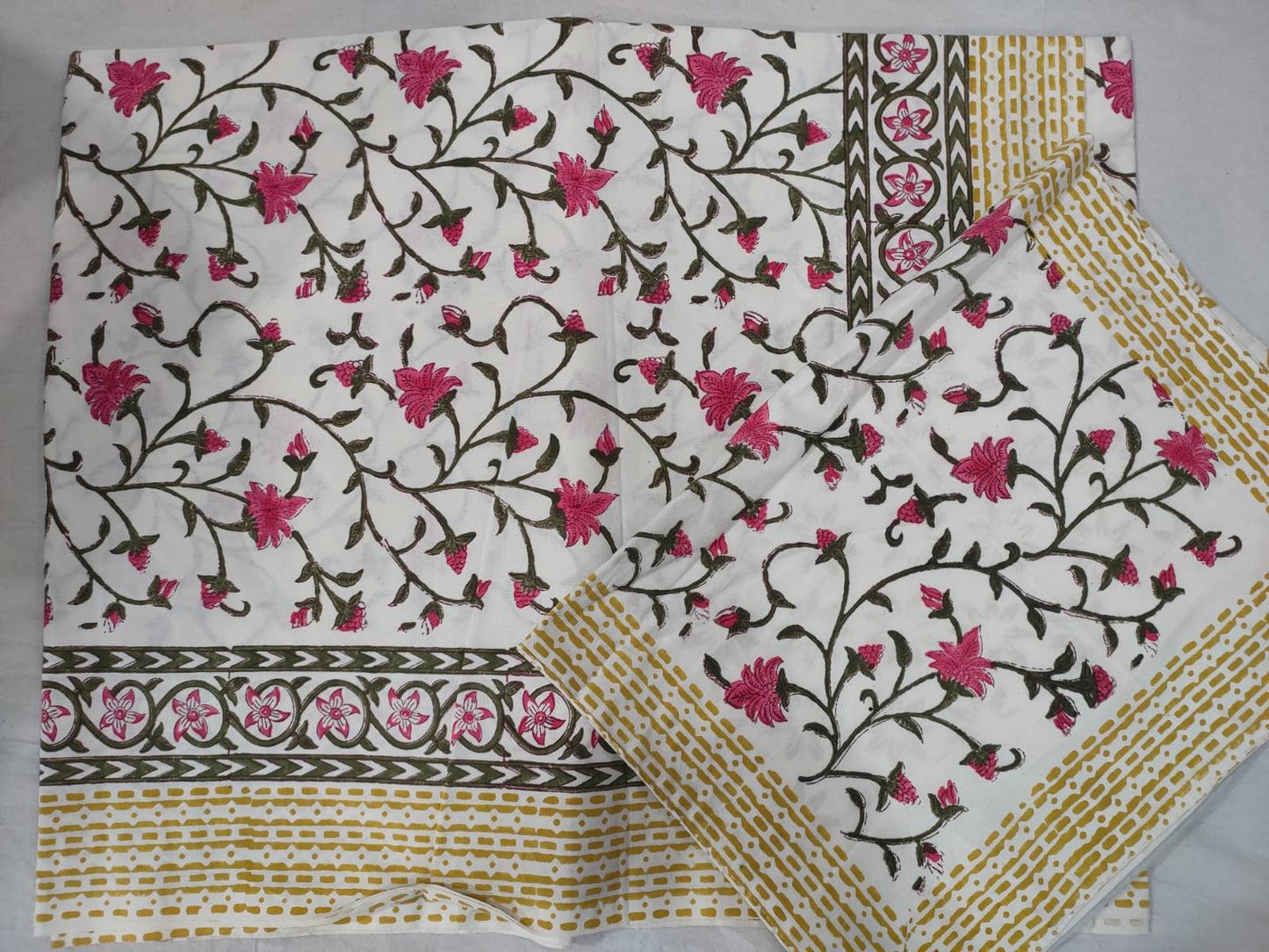 Hand Block Printed Cotton Bedsheet