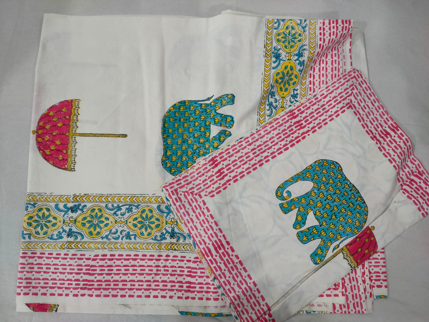 Hand Block Printed Cotton Bedsheet