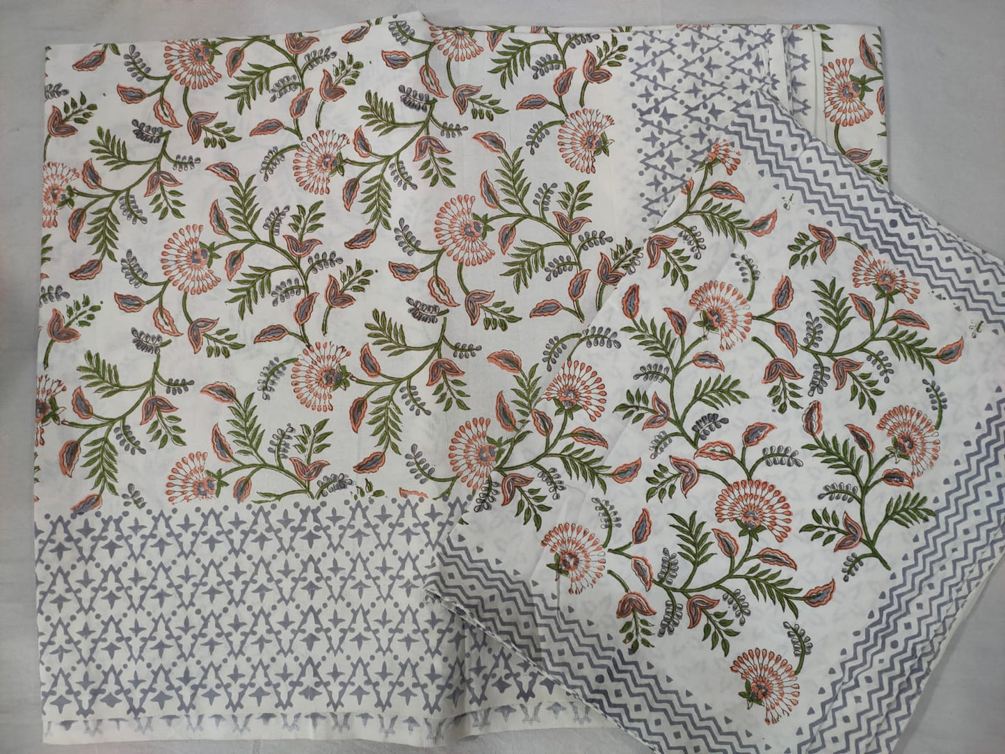 Hand Block Printed Cotton Bedsheet