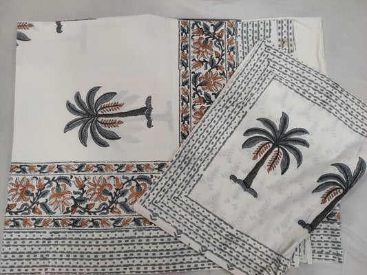 Hand Block Printed Cotton Bedsheet