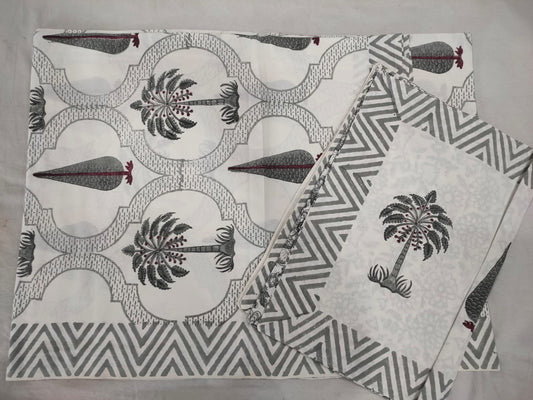 Hand Block Printed Cotton Bedsheet