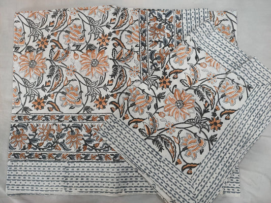 Hand Block Printed Cotton Bedsheet