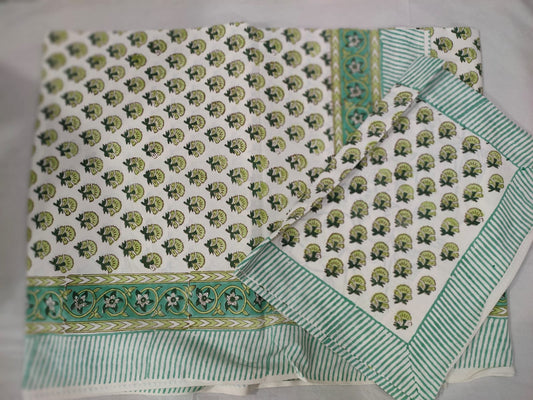 Hand Block Printed Cotton Bedsheet