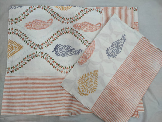 Hand Block Printed Cotton Bedsheet