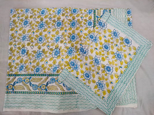 Hand Block Printed Cotton Bedsheet