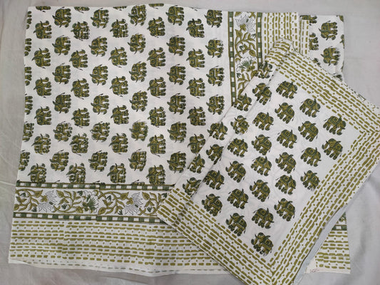 Hand Block Printed Cotton Bedsheet