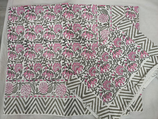 Hand Block Printed Cotton Bedsheet