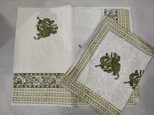 Hand Block Printed Cotton Bedsheet