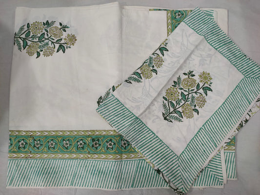 Hand Block Printed Cotton Bedsheet