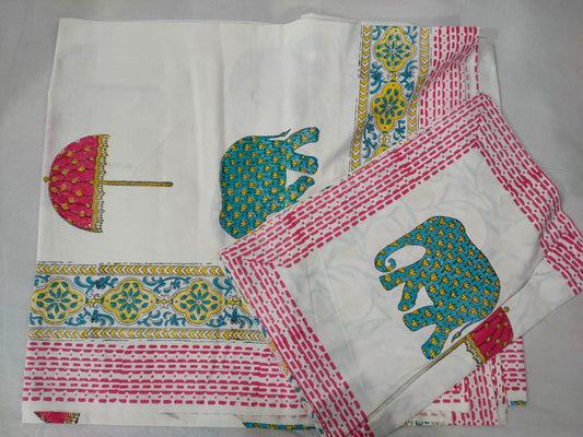 Hand Block Printed Cotton Bedsheet