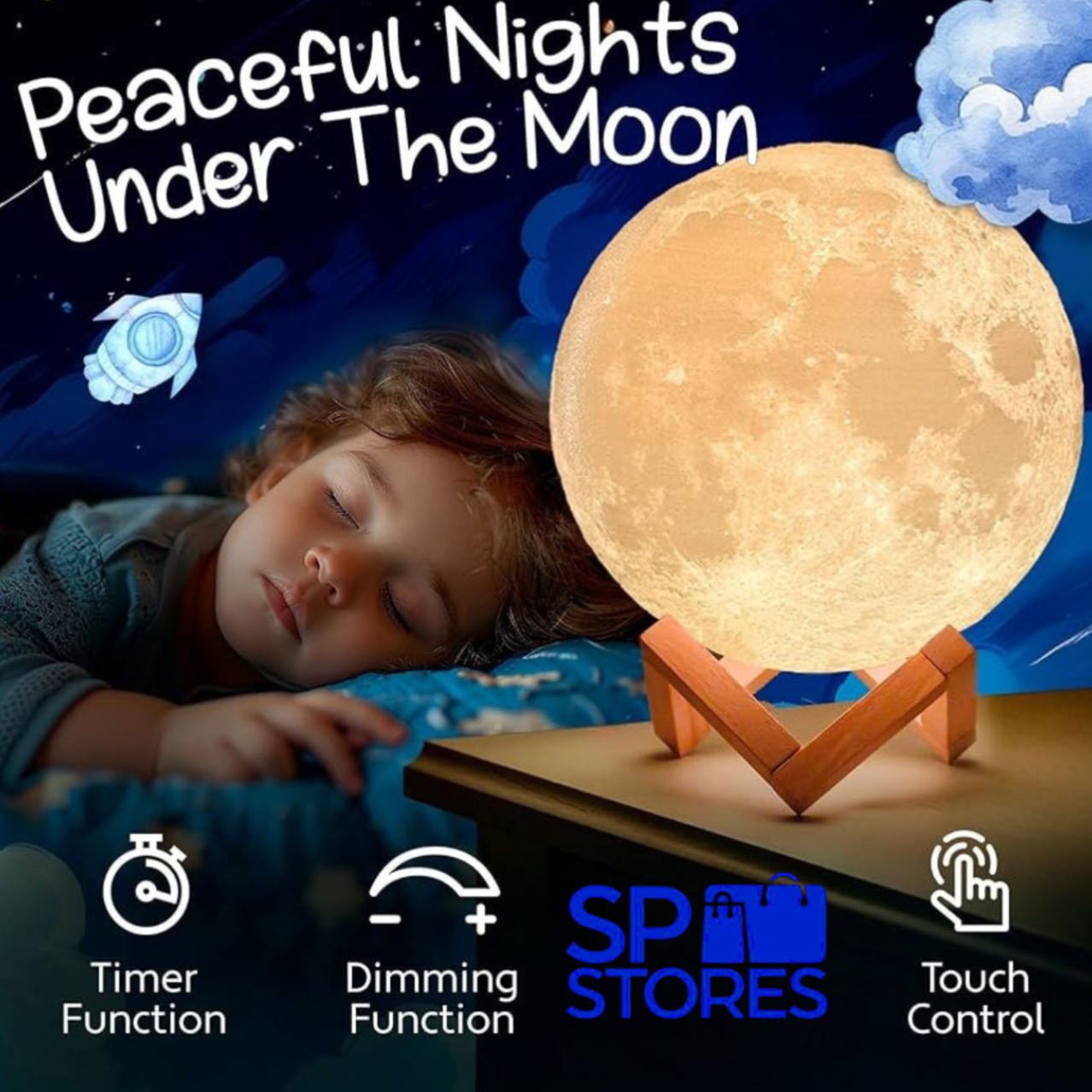 Best Quality Moon Lamp - Rechargeable