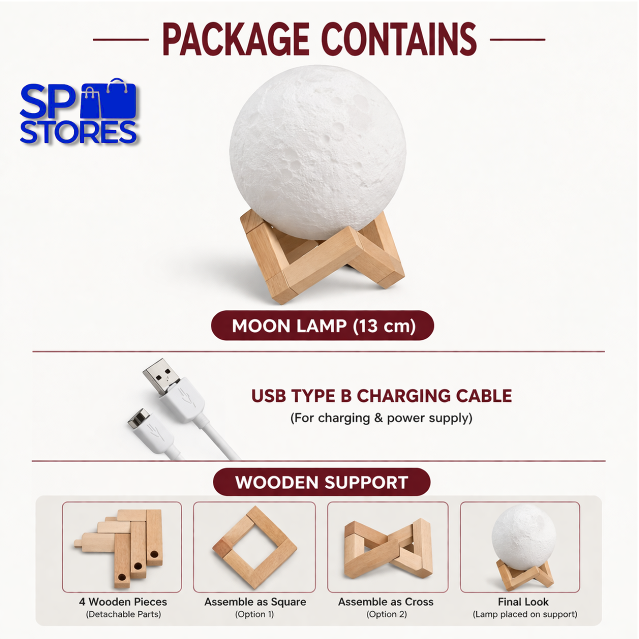 Best Quality Moon Lamp - Rechargeable